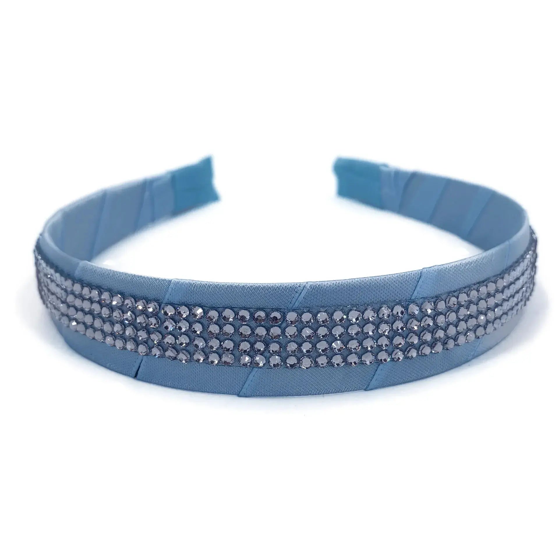 Elsa princess crown headband for kids, blue with rhinestone accents
