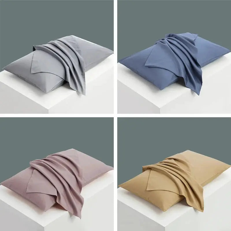 Simples Market pillow cover, solid color, 20x30 in, four color options: gray, blue, mauve, beige.