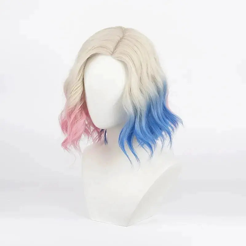 Anime Enid Sinclair cosplay wig by Simples Market with cream-blonde to pink and blue gradient