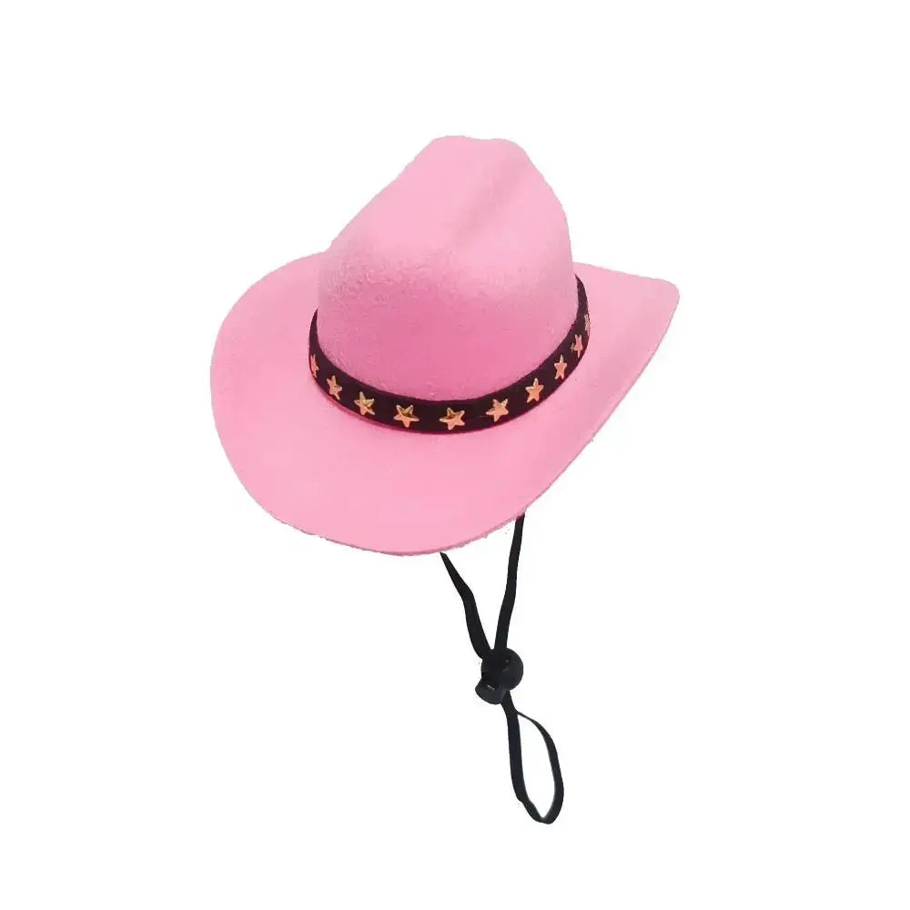 Adjustable Funny Pet Cowboy Hat For Dogs And Cats Outdoor Summer Headwear Accessory