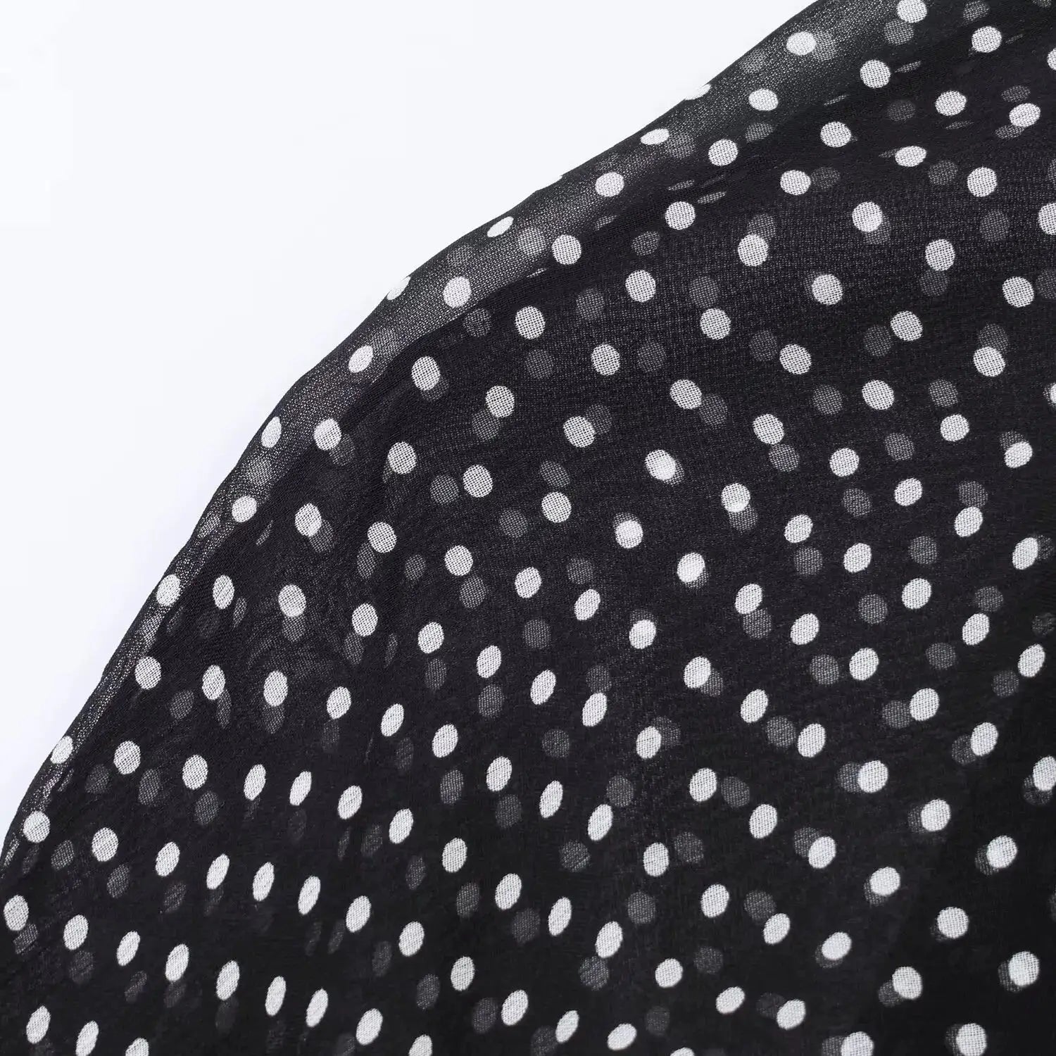 Polka Dot Two Piece Outfits For Women Bow Tie Blouse And Midi Skirt