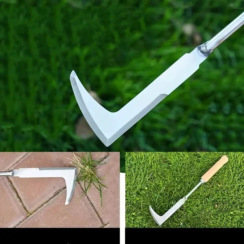 Stainless Steel L Shaped Gap Weeding Tool For Garden Yard Patio Pathway Easy Cleanup