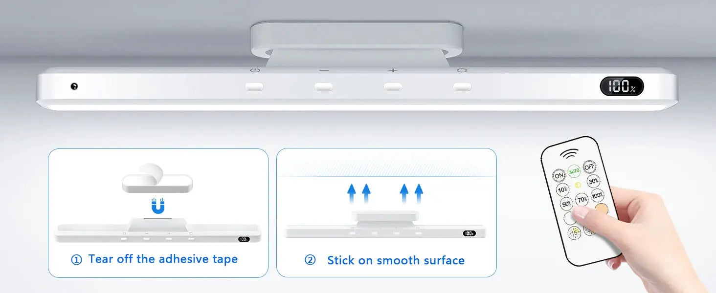 WILLED 5W dimmable night light by Simples Market, white under-cabinet makeup light with 3 color modes and remote