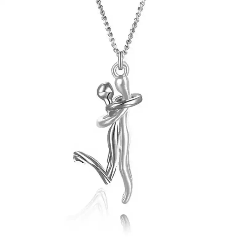 Two Tones Hug Necklace Detachable Mother And Child Pendant DIY Love Jewelry For Family And Special Occasions Gift