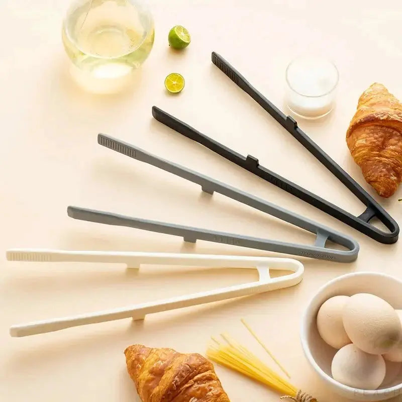 Silicone Grill Tongs Nonstick Heat Resistant BBQ Kitchen Clip For Grilling Cooking Serving Salad
