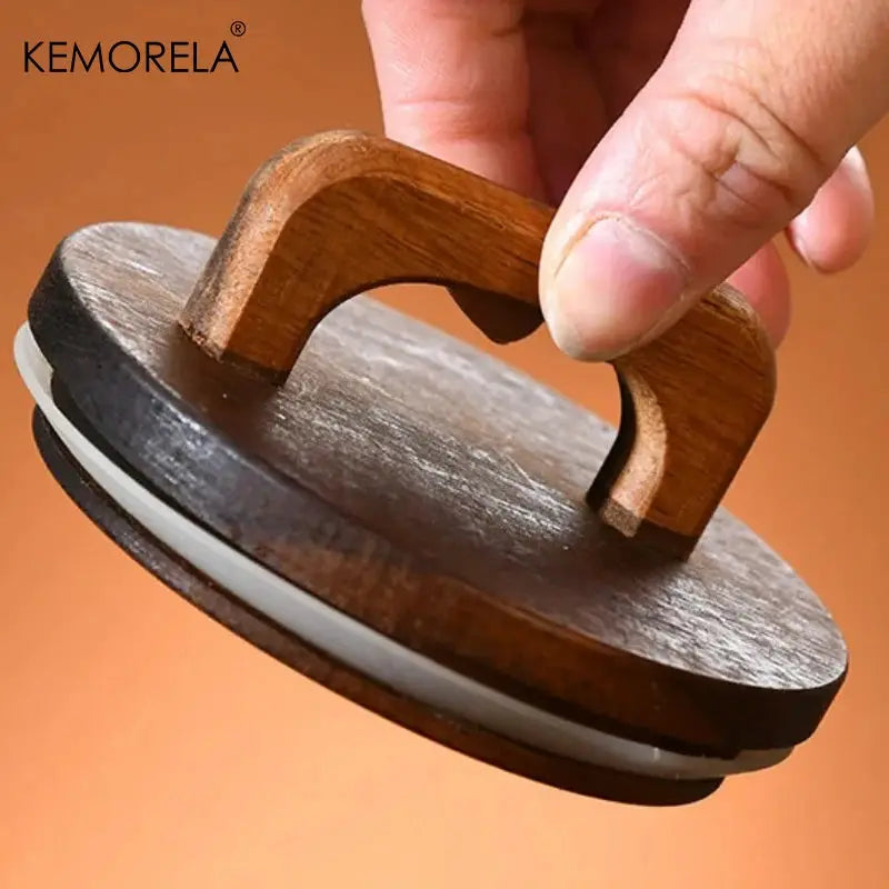 Wood Lid Glass Jar Airtight Canister For Tea Coffee Beans Grounds Candy Kitchen Storage Sealed Jar