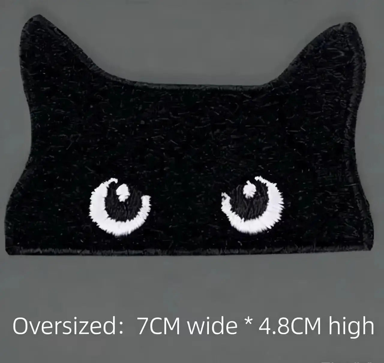 Two Pack Embroidered Black Cat Patches Iron On For Clothing Jeans Jackets Cute Cartoon Design