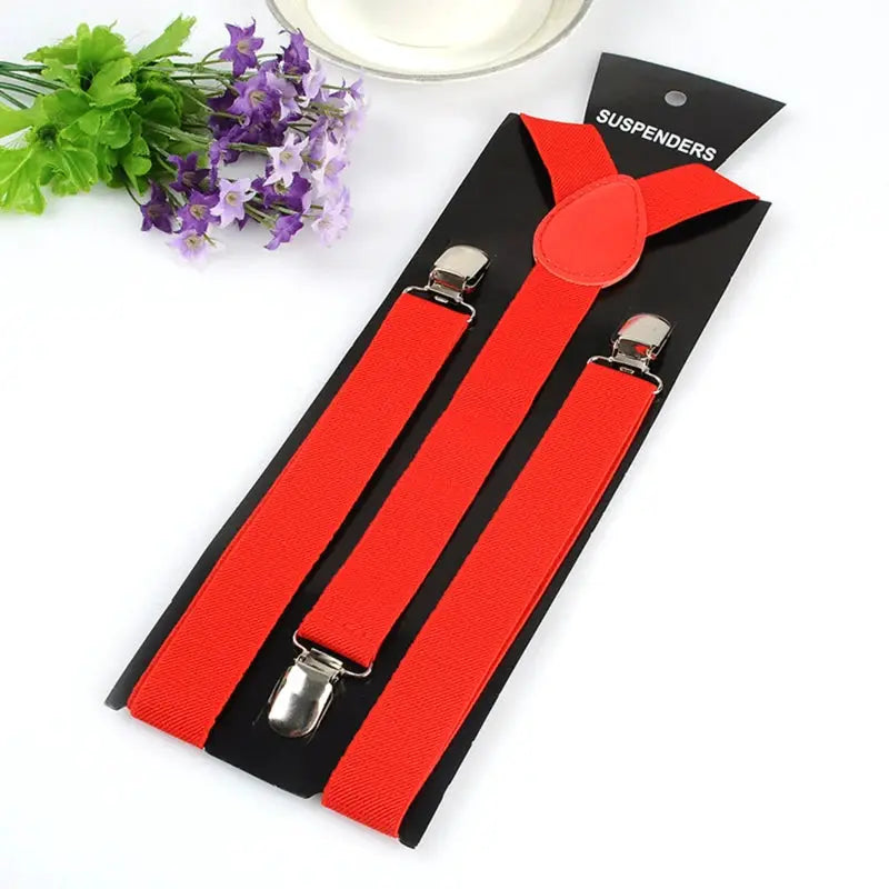 2.5cm Wide Mens Suspenders New Creative 3 Hooks Adjustable Braces For Casual And Formal Wear