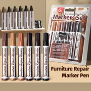 13pc Furniture Repair Marker Pen set by Simples Market with oak and maple wood-tone markers and sharpener