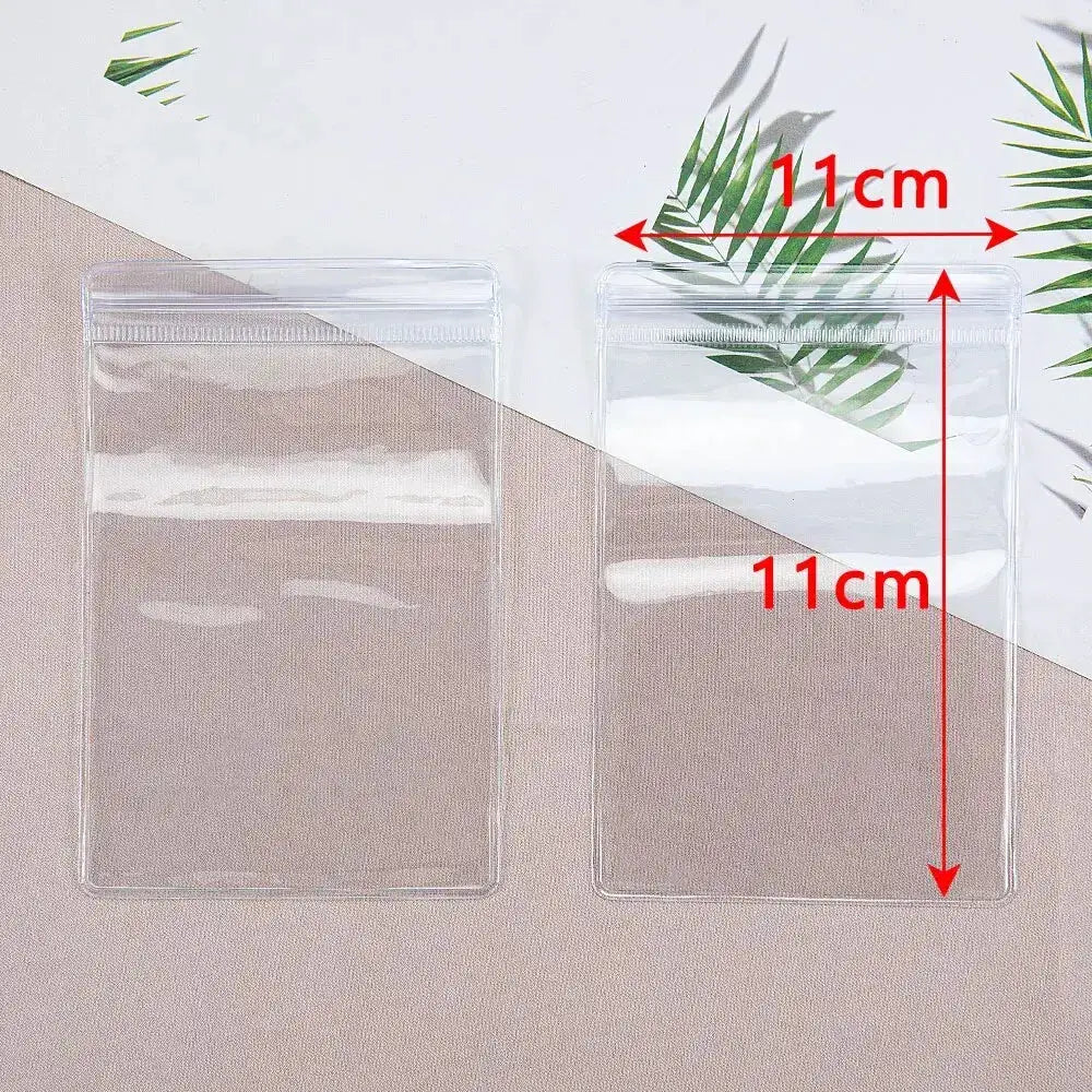 20 Pcs Transparent Jewelry Pouches Anti Oxidation Zip Lock Storage Bags For Earrings Necklaces Bracelets DIY Packaging