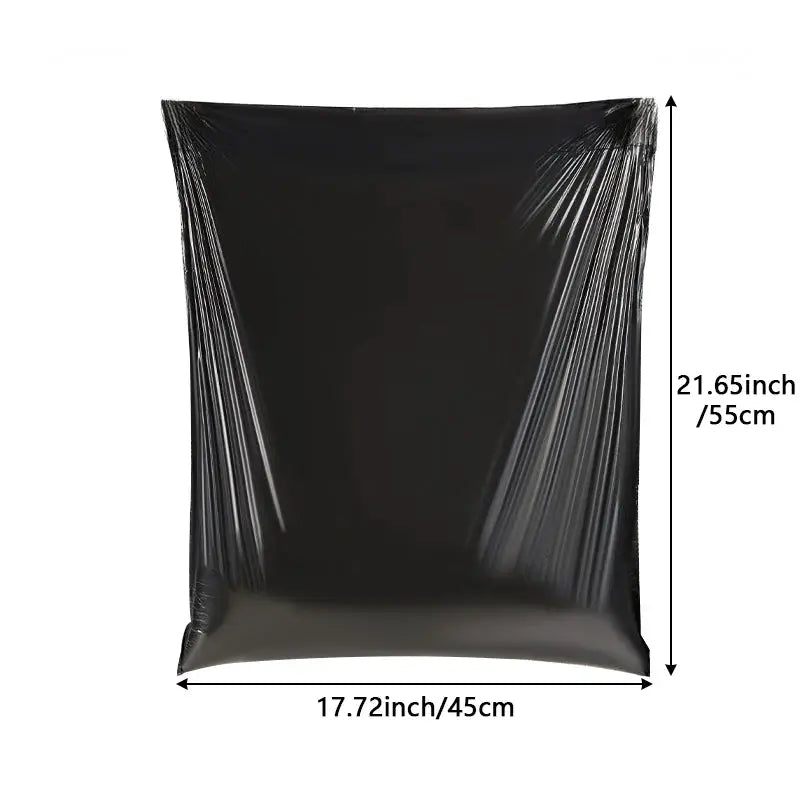 Disposable flat-mouth garbage bag, black 45x50 cm, thickened and strong for household kitchen and bedroom use