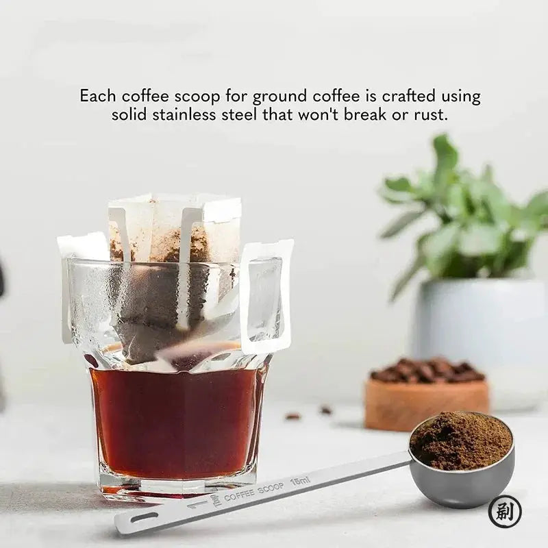 Minimalist Long Handle Measuring Spoon 1 Tablespoon Stainless Steel For Coffee Powder And Spices