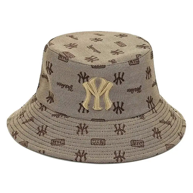 Unisex Letter Embroidery Bucket Hat Sun Protection Summer Casual Fisherman Style For Men And Women