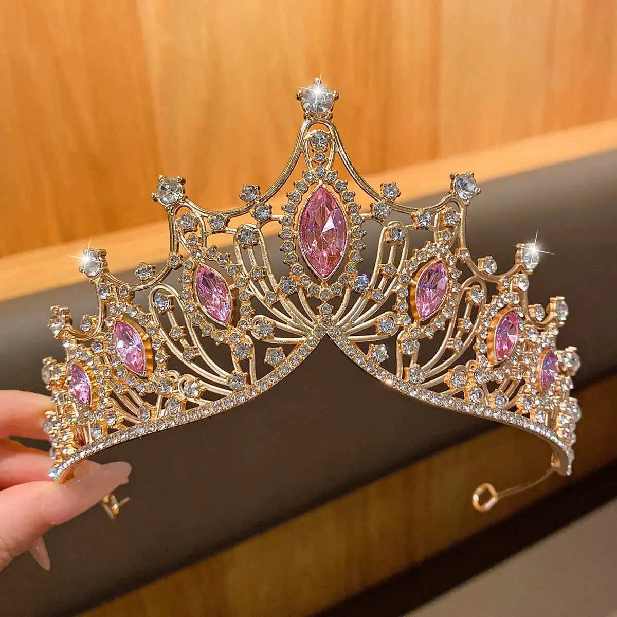 Large Crown Headband Fashion Hair Accessory For Performances And Birthdays For Adults Elegant Temperament Style