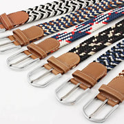 UrbanFlex Unisex Knitted Pin Buckle Belt Elastic Braided Canvas Stretch For Comfortable Jeans Wear