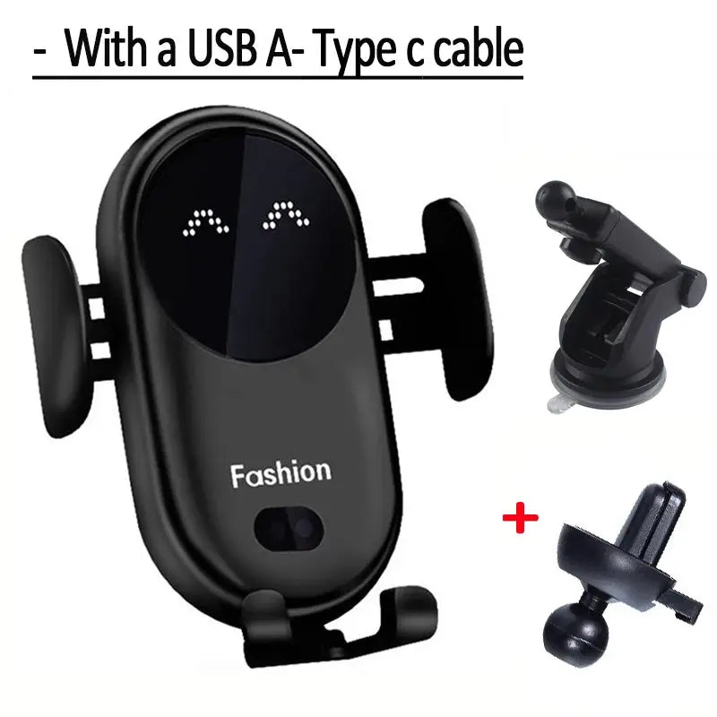 VIKEFON Wireless Car Charger Mount for Air Vent, Rotating Phone Holder With Fast Infrared Wireless Charging