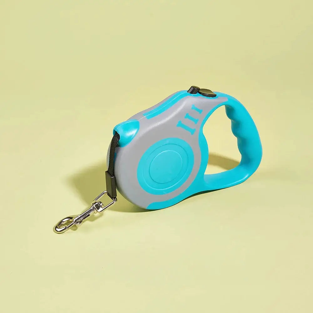 Retractable nylon dog leash blue and gray by Simples Market