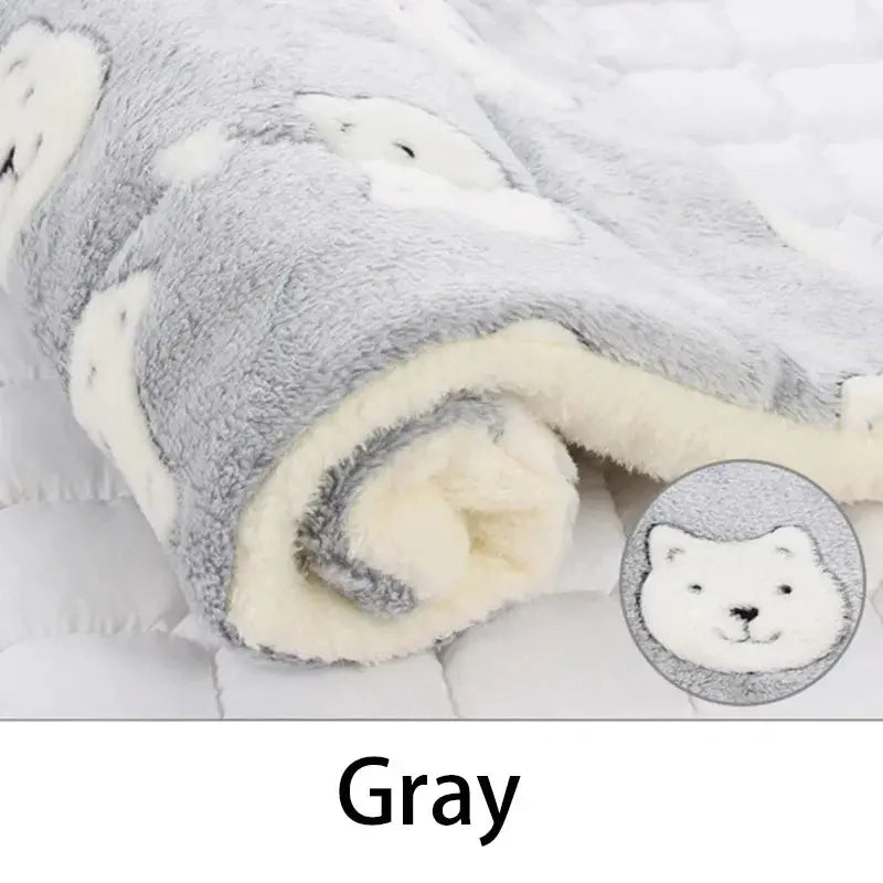 Flannel Pet Sleeping Mat Dog Bed Cat Bed Cushion For Small To Large Dogs Winter Warmth And Comfort