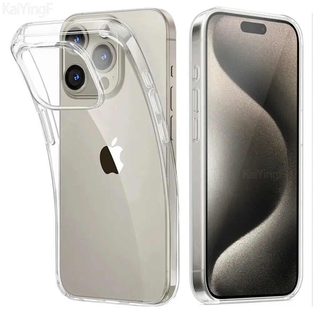 CrystalClear Lux Transparent Case for iPhone 11 12 13 14 Pro Max 15 16 Premium Clear TPU Silicone Back Cover