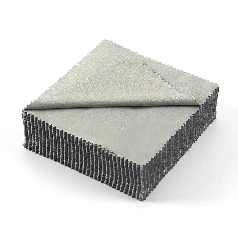 OptiGuard Eyeglasses Cleaning Cloths 5.12x5.12 Inches Microfiber Gray Brushed Set Of 10 20 30 Gentle Lens Cleaning