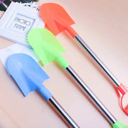MSFTOYS 56cm Stainless Steel Beach Shovel For Sand And Snow Pointed Shovel Toy Thickened Outdoor Shovel For Kids Gift