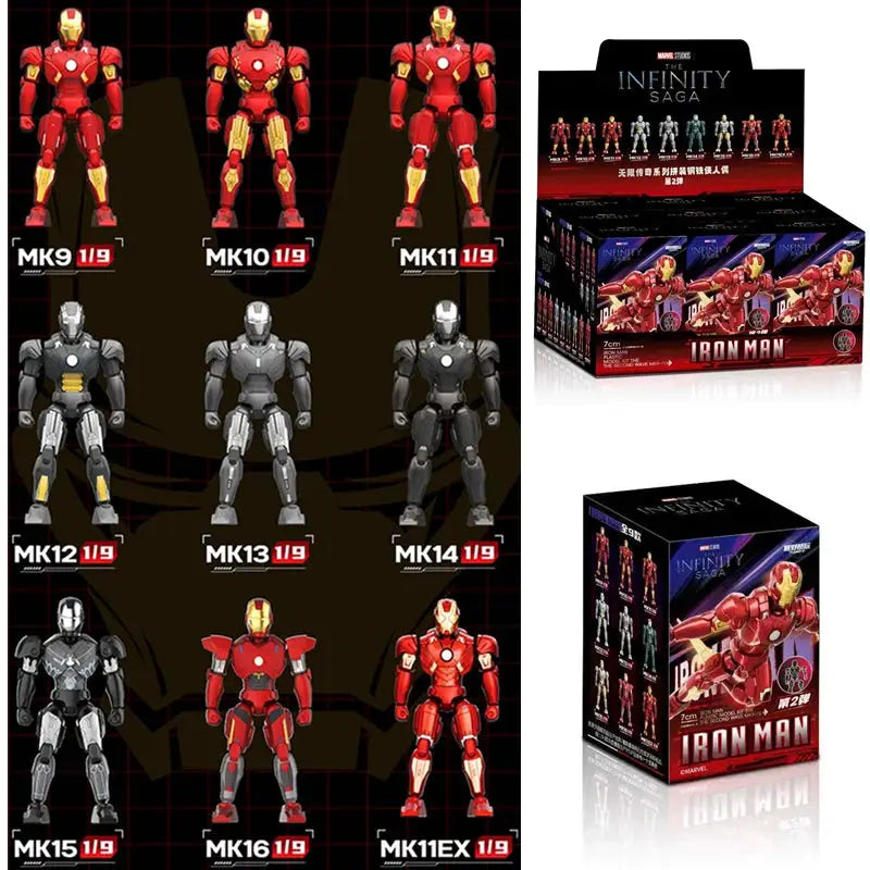 Original Iron Man Helmet Mask 9 Styles War Machine MK16 MK42 MK85 Tony Stark Diy Model Action Figure Assembled Gift