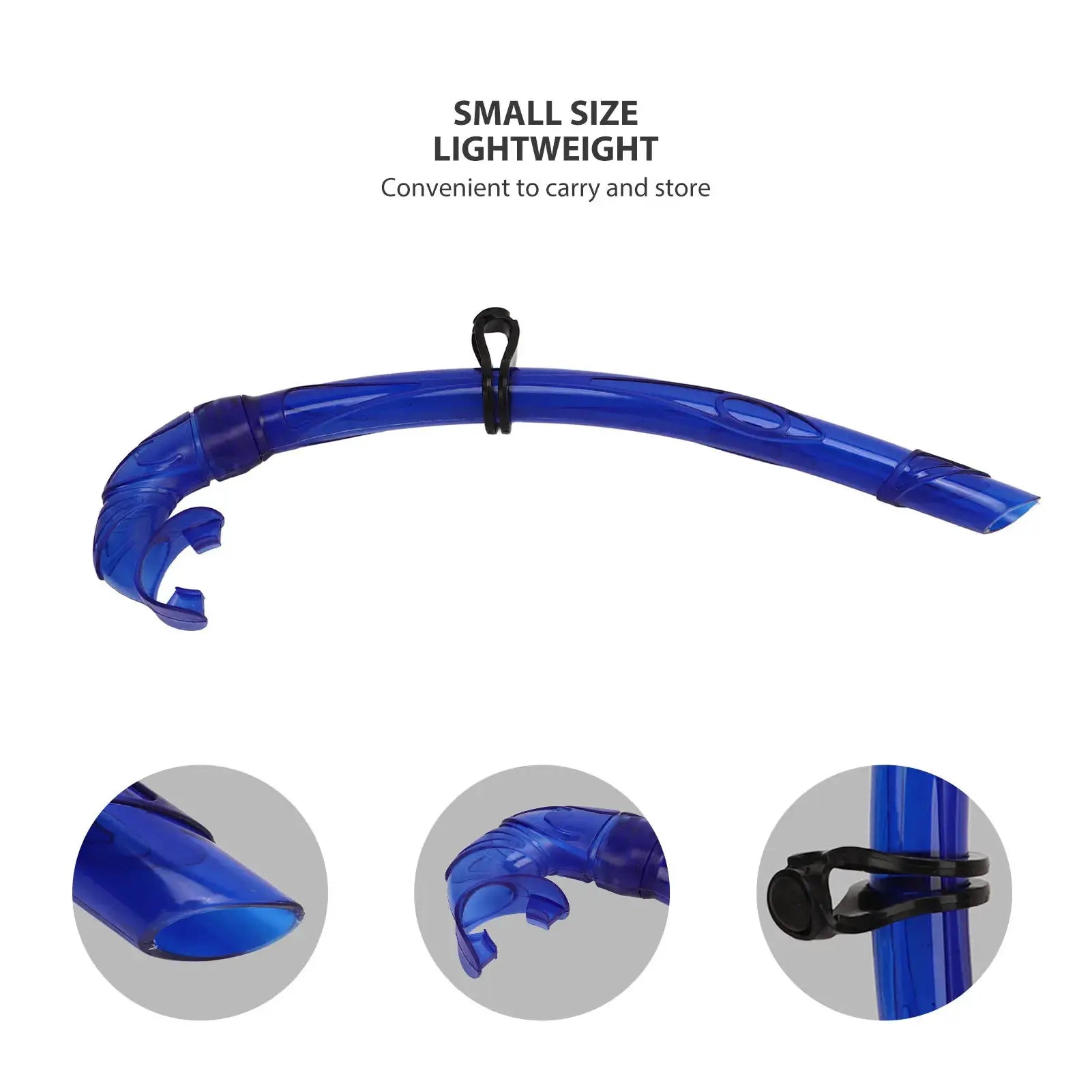 Qiilu PVC Easy Breath Snorkel With Comfortable Silicone Mouthpiece For Scuba Diving And Freediving Equipment