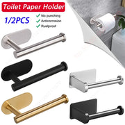 Adhesive Stainless Steel Toilet Paper Rack And Kitchen Towel Holder