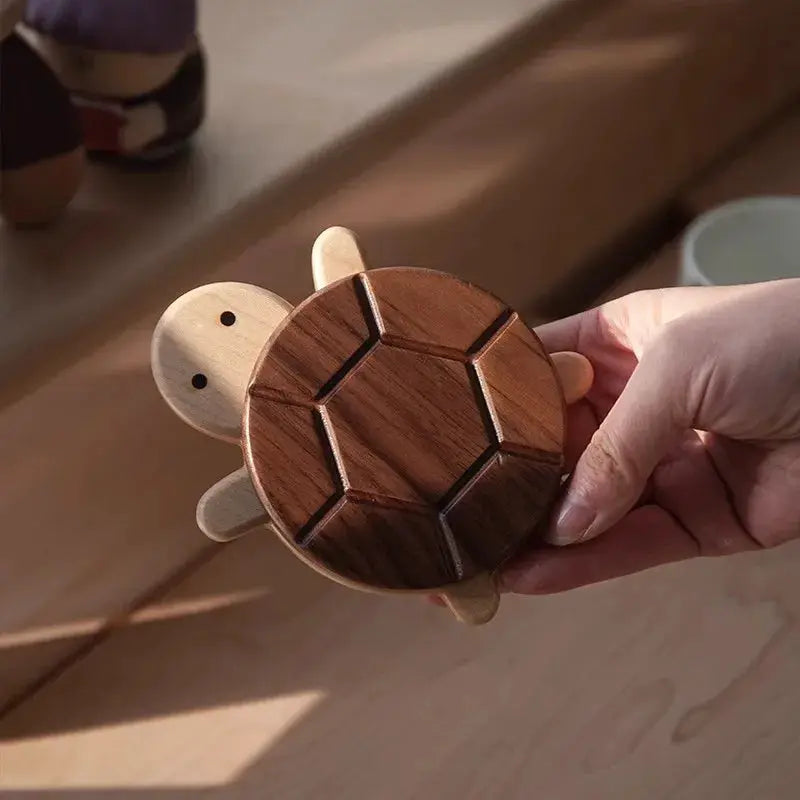 Black Walnut Solid Wood Turtle Coaster Insulation Mat Tableware