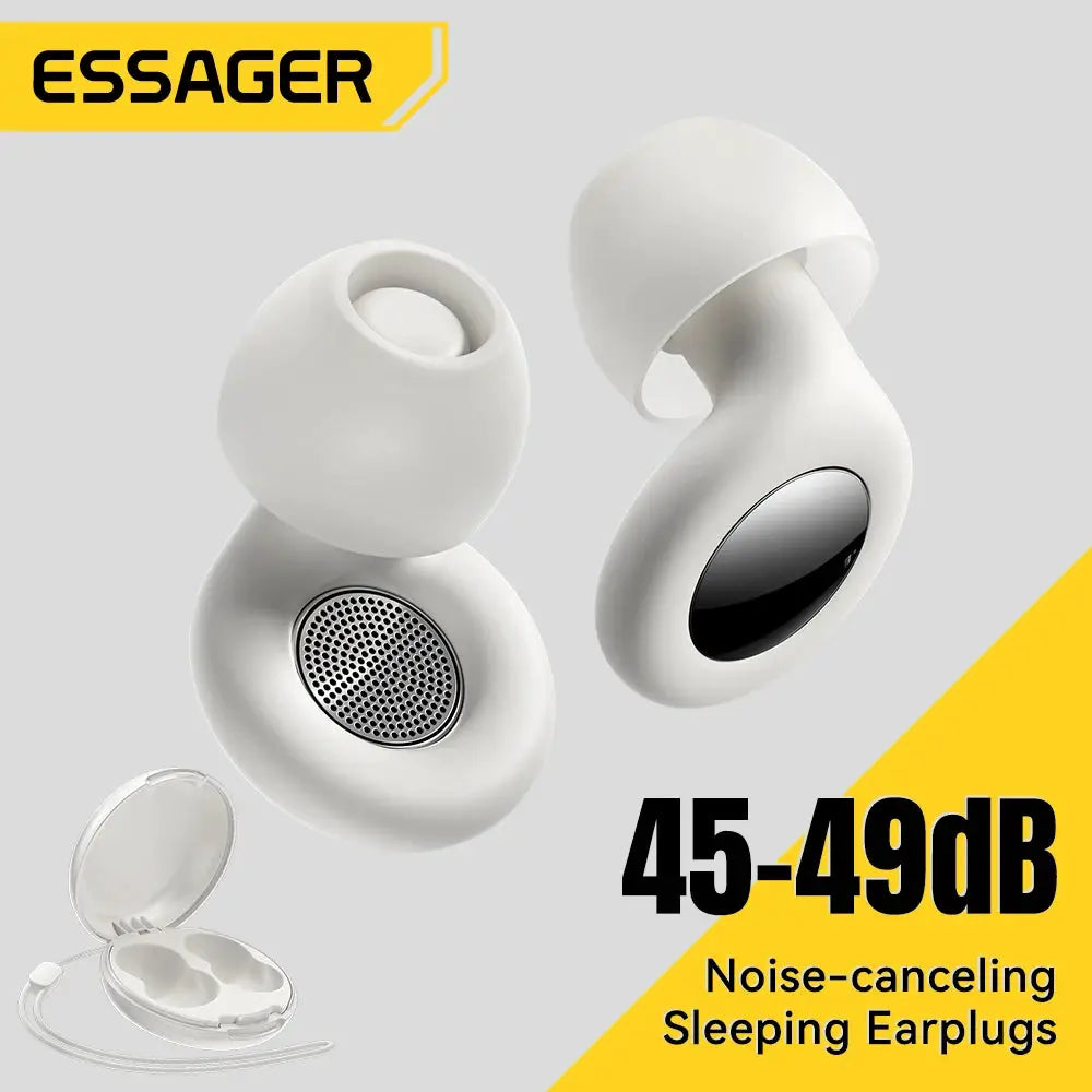 Essager Noise Cancelling Ear Plugs For Sleeping Soft Silicone Sleep Earbuds 45 To 49 dB Noise Reduction