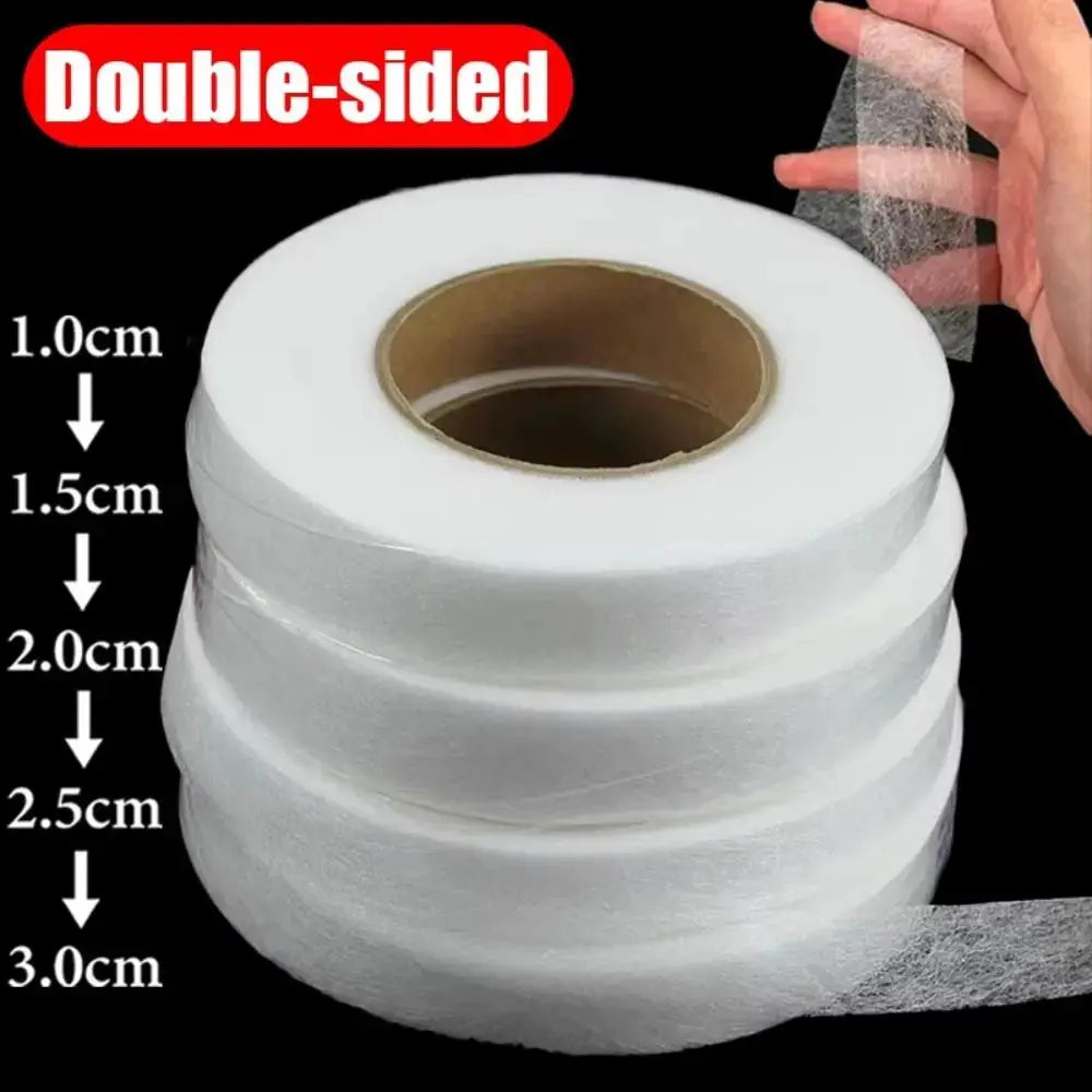 60M Double Sided Interlining Adhesive Tape Non Woven Iron On Hem Tape For DIY Sewing And Pants Hem Repair