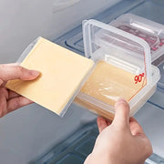 Clear Plastic Sliced Cheese And Butter Storage Container With Flip Lid