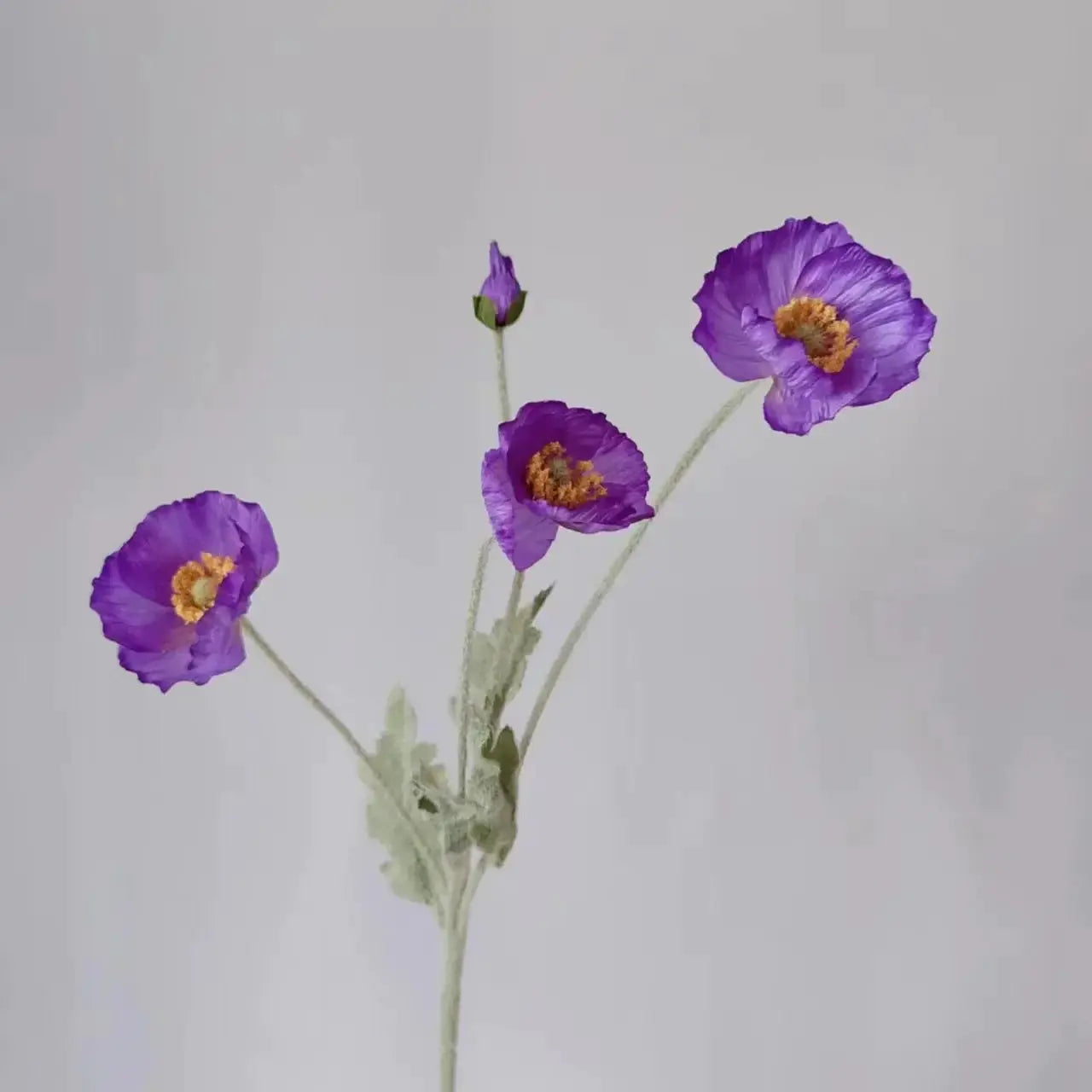 Artificial Silk Poppy Flowers Long Stem for Wedding Centerpieces and Bridal Bouquet Alternative Home Decor