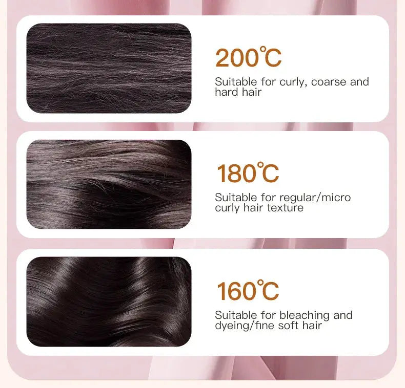 Mini cordless hair straightener brush, Simples Market, with USB charging and 3 temperature settings