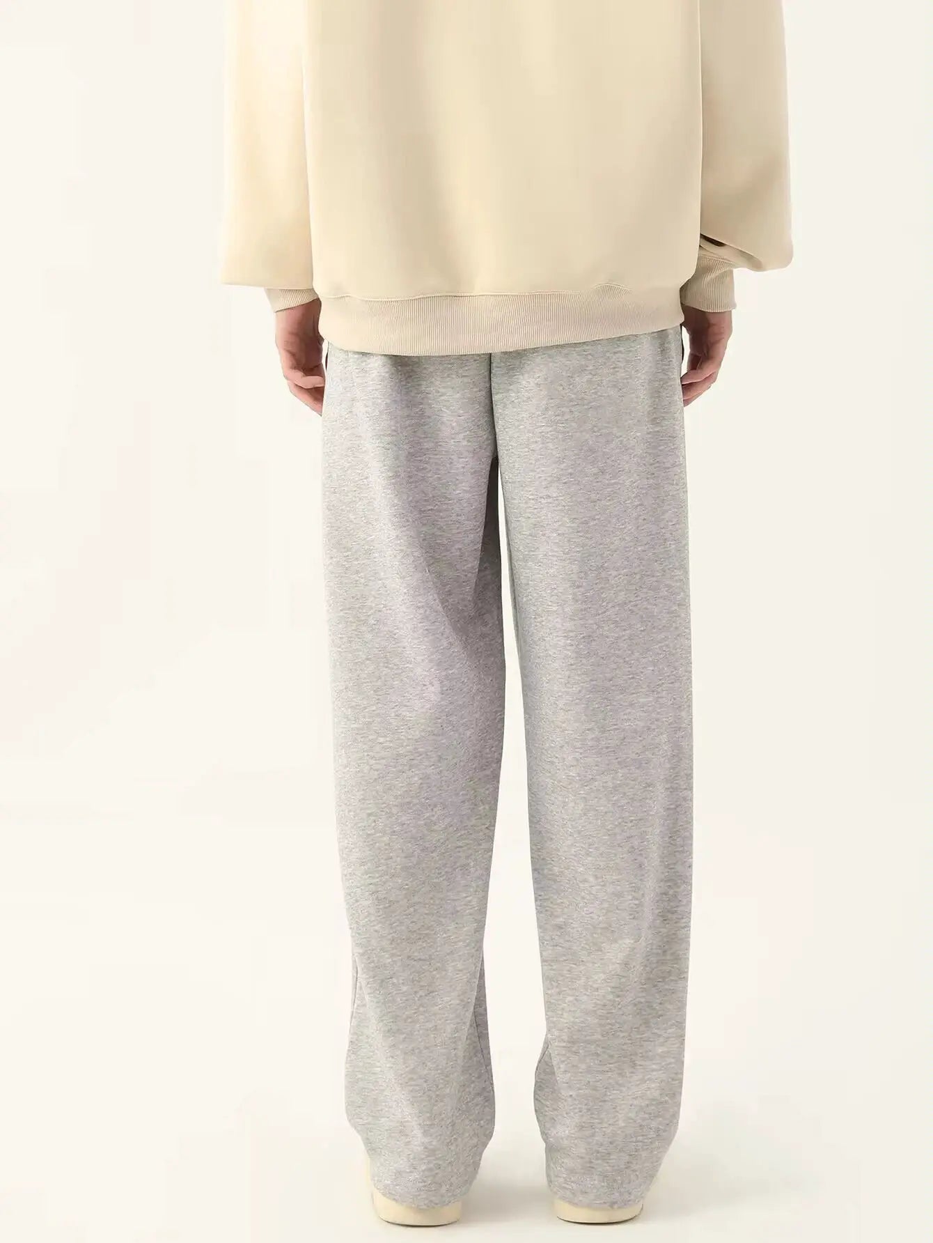 Men's baggy gray sweatpants; relaxed-fit joggers for casual outdoor wear