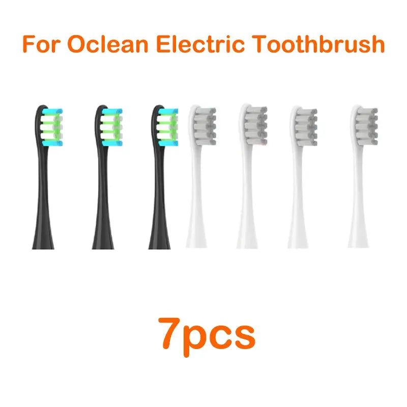 Oclean Flow Replacement Brush Heads Soft DuPont Tynex Bristles 7 Pack for Sonic Toothbrushes Gentle Plaque Removal