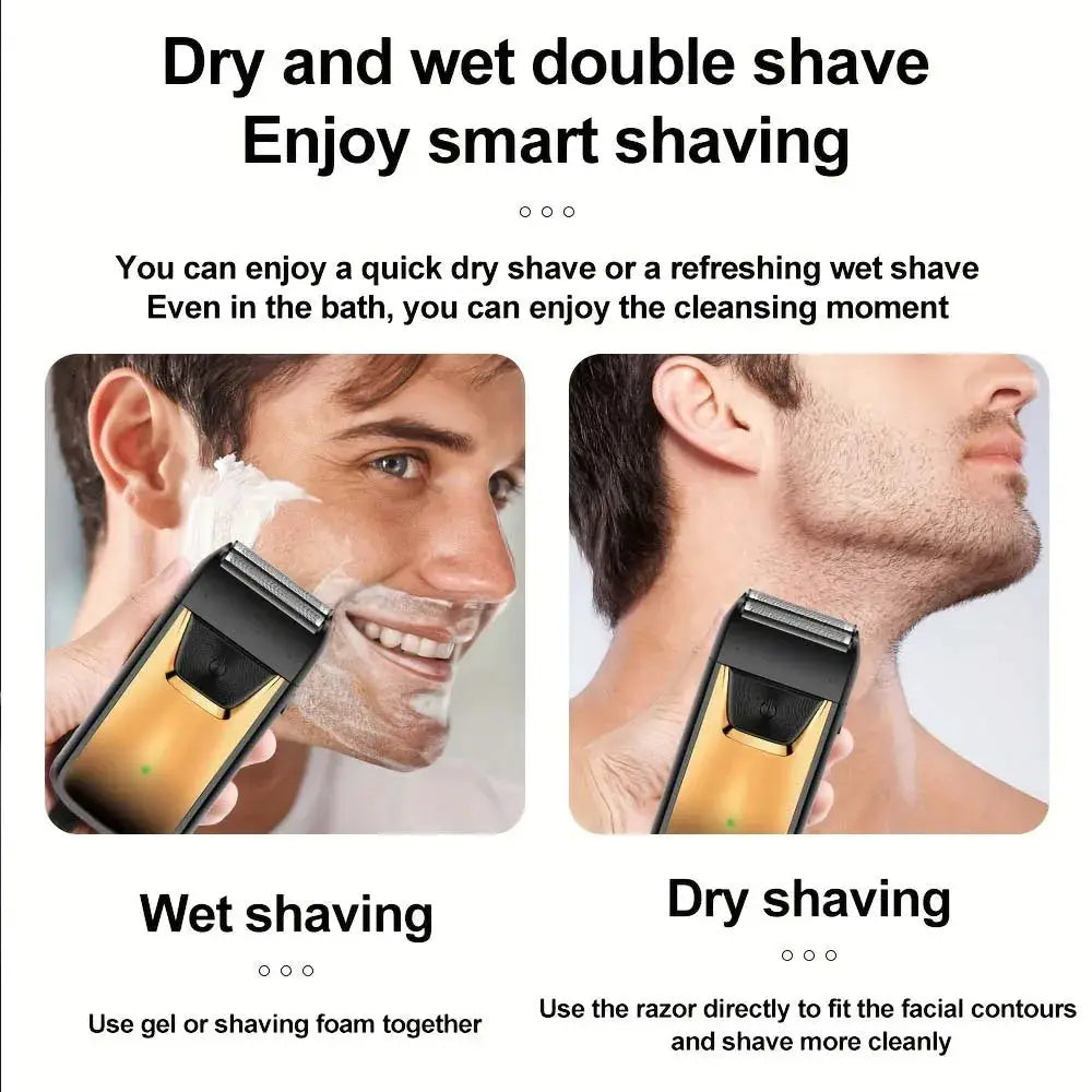 Simples Market professional hair clipper and trimmer set in gold and black for wet and dry shaving