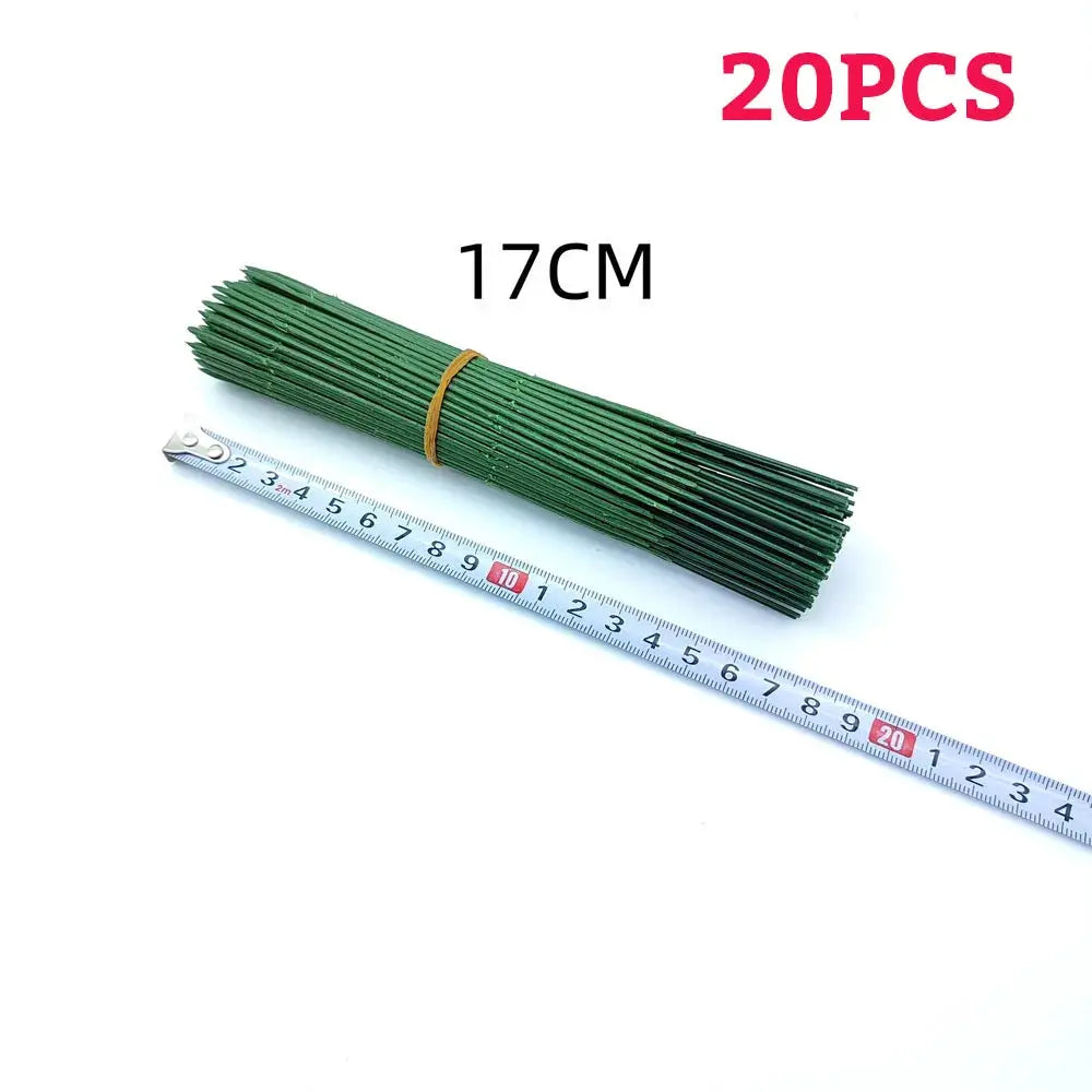 Green Flower Stem Sticks DIY Floral Material Handmade Wire Stem Self Adhesive Floriculture Tape Paper Tape For Bouquets