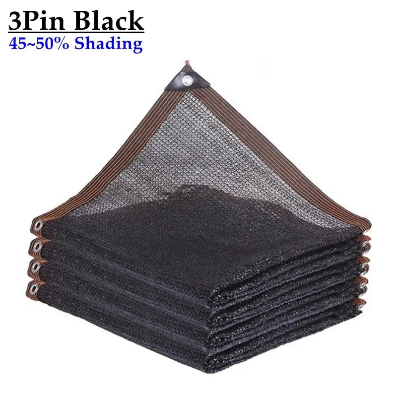 Simples Market 3Pin Black shade net, 45-50% shading, HDPE garden cover for bonsai and succulents