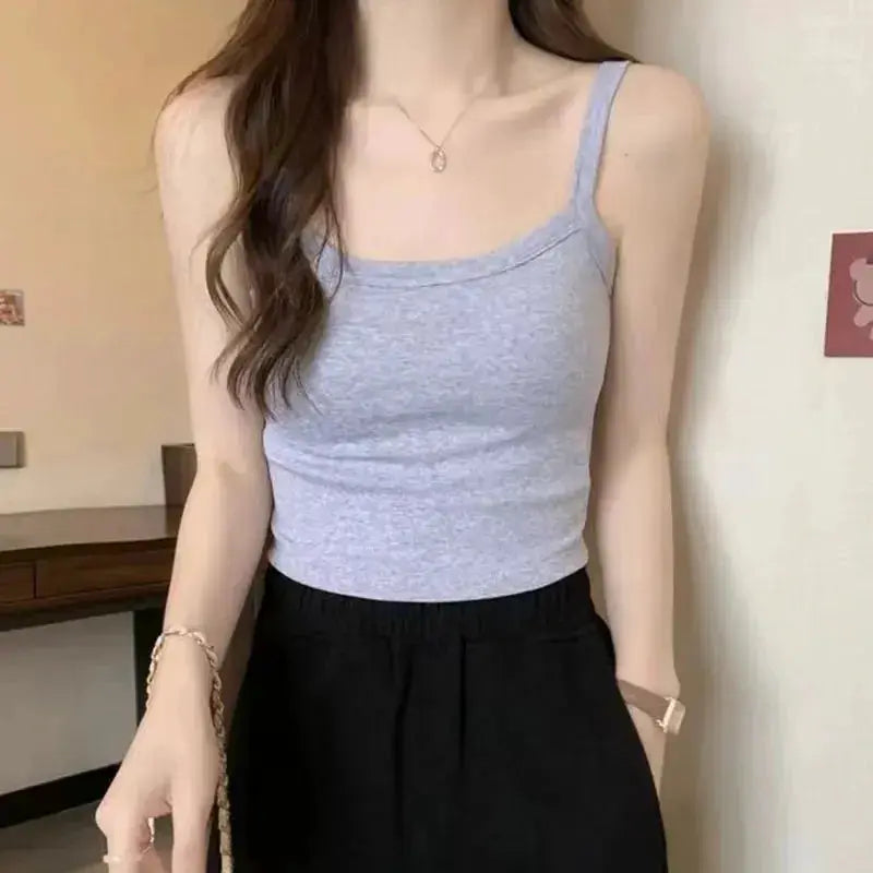 NovaLuxe Women Crop Top Sleeveless Breathable Cotton Poly Knit For Sexy Fit And Everyday Comfort