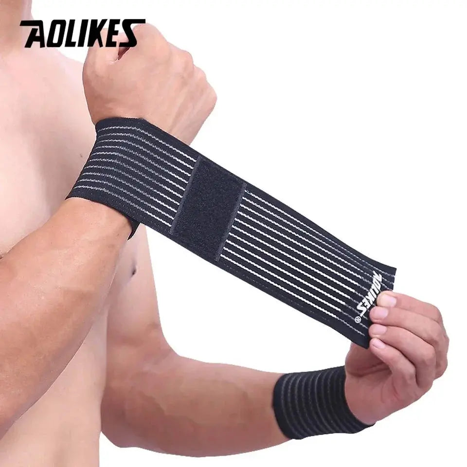 AOLIKES Cotton Elastic Bandage Wristband for Hand and Wrist Support in Sport Gym Carpal Tunnel Relief