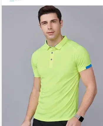 Polo shirt, lime green quick-dry short-sleeve, Simples Market golf jersey, breathable