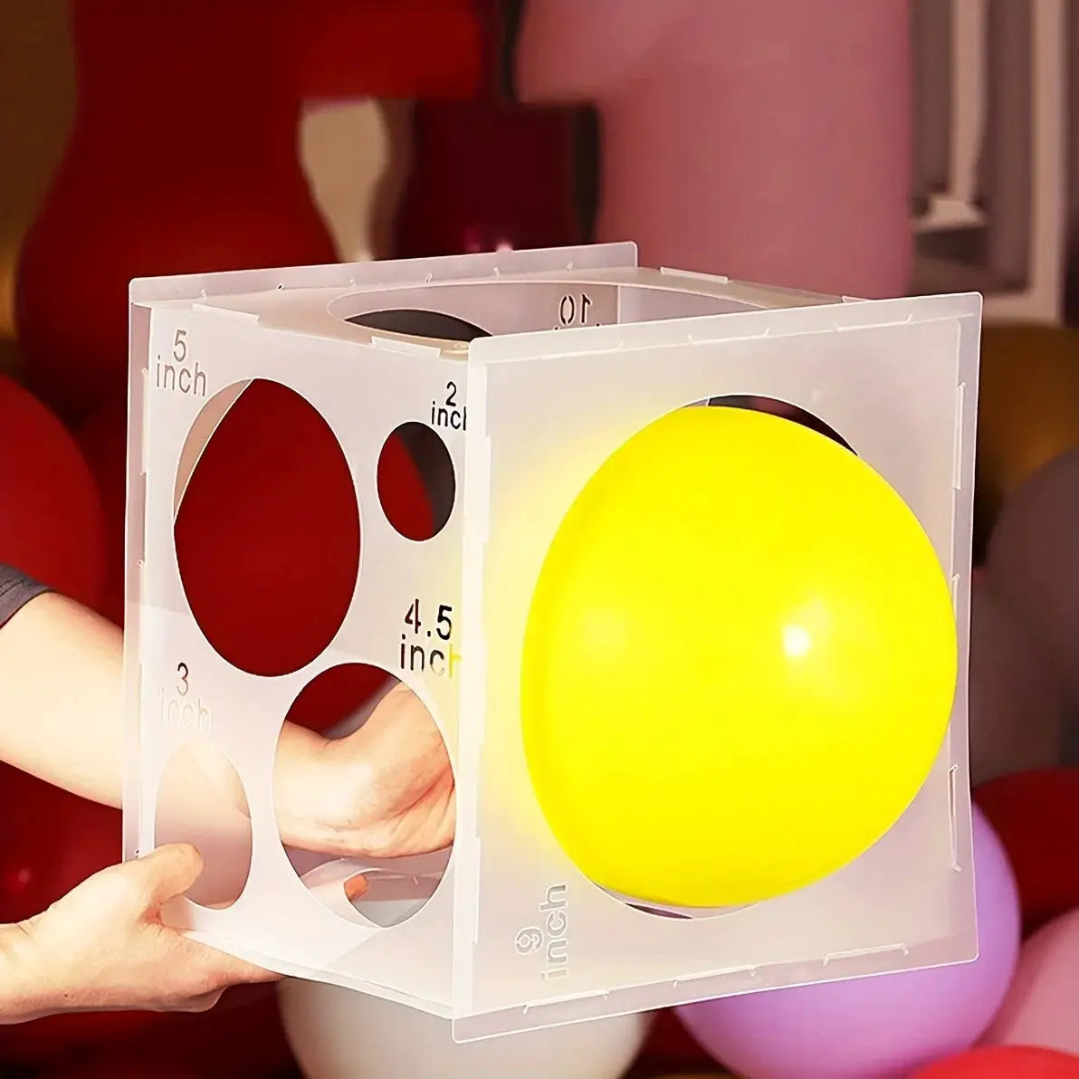 11 Hole Balloon Size Measuring Box With Flexible Buckle Design For Weddings Parties And Holidays