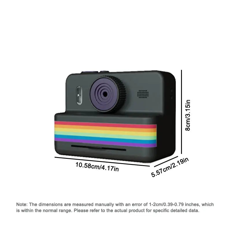 Kids Digital Camera With Mini Thermal Printer Two Point Eight Inch Screen HD Video Instant Photo Print Toy Gift