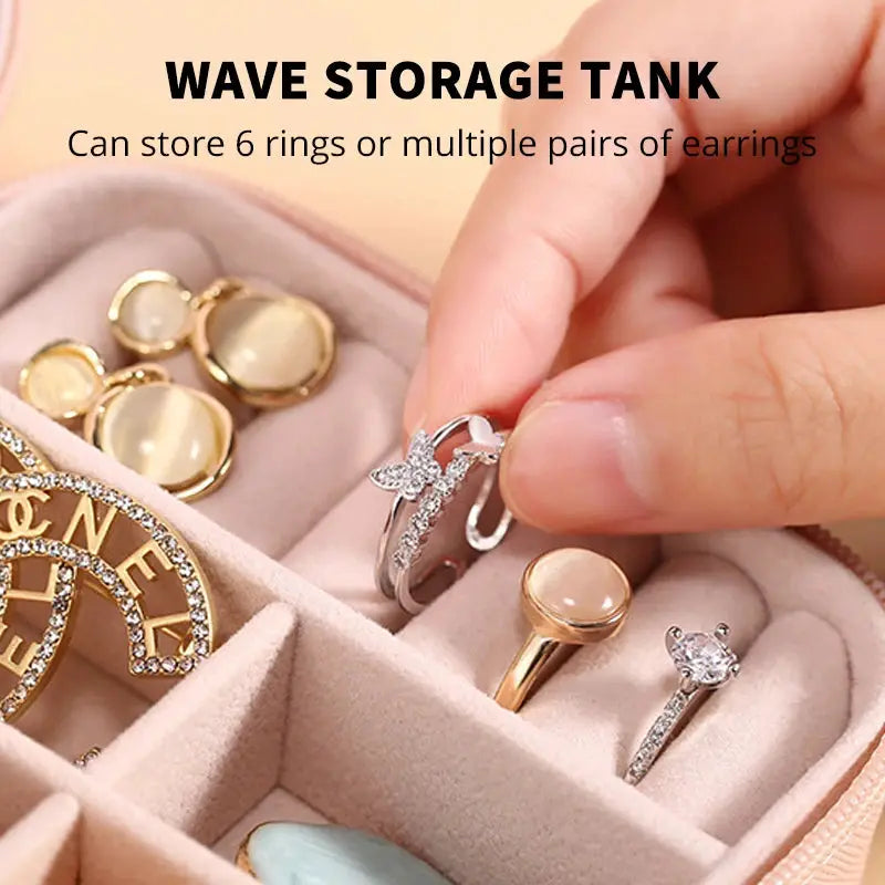 Mini Jewelry Storage Box Portable Home And Travel Display Case For Earrings Necklaces And Rings PU Leather Organizer