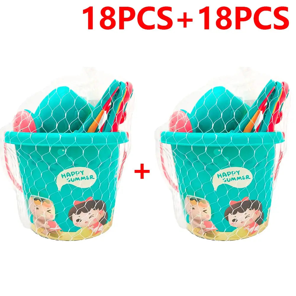 Kids Beach Toy Set With Sand Shovels Bucket Watering Bottle And Water Games For Summer Fun
