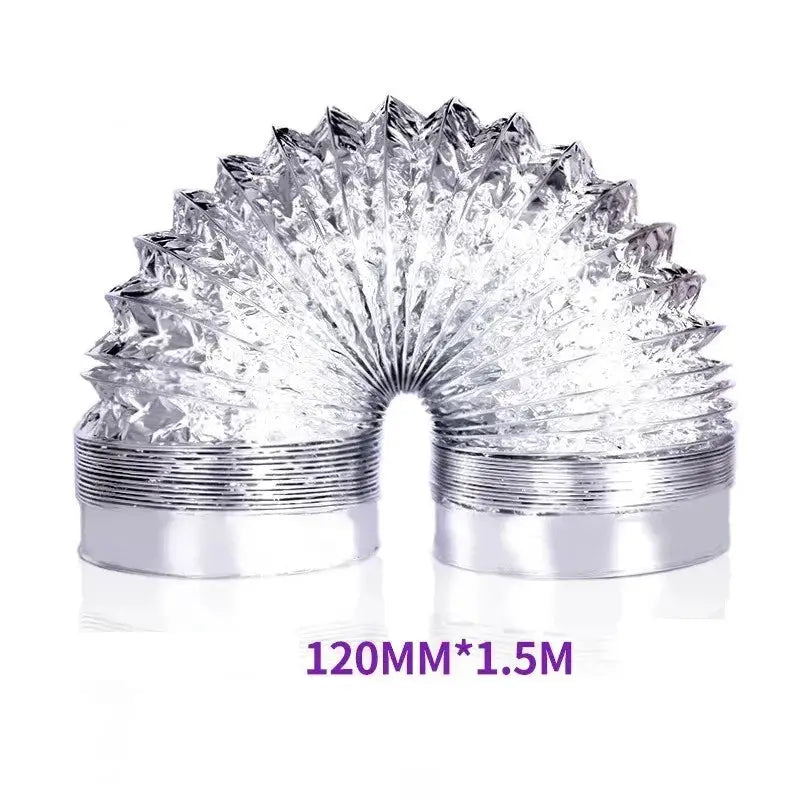 Adjustable Aluminum Foil Telescopic Ventilation Hose 80mm To 200mm For Kitchen And Bathroom Exhaust Fans