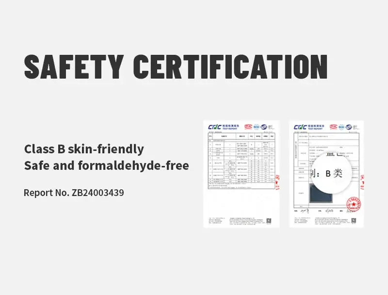 Safety certification documents with CTIC logos and a circular Class B label.