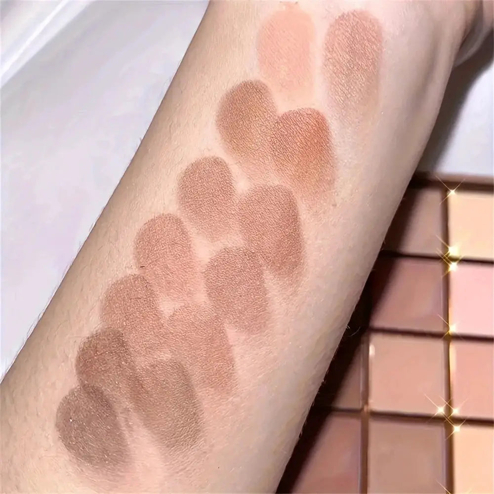 LuxeEyes 25 Color Eyeshadow Palette Neutral Gray And Brown Earth Tones For Natural To Dramatic Day To Night Looks