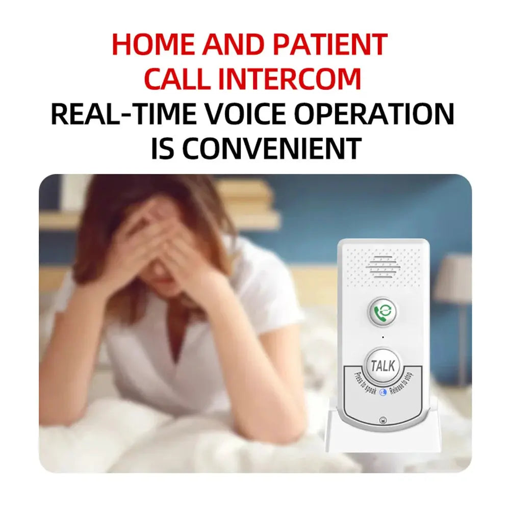 H8-2T wireless home intercoms by Simples Market, portable voice caller for elderly care.